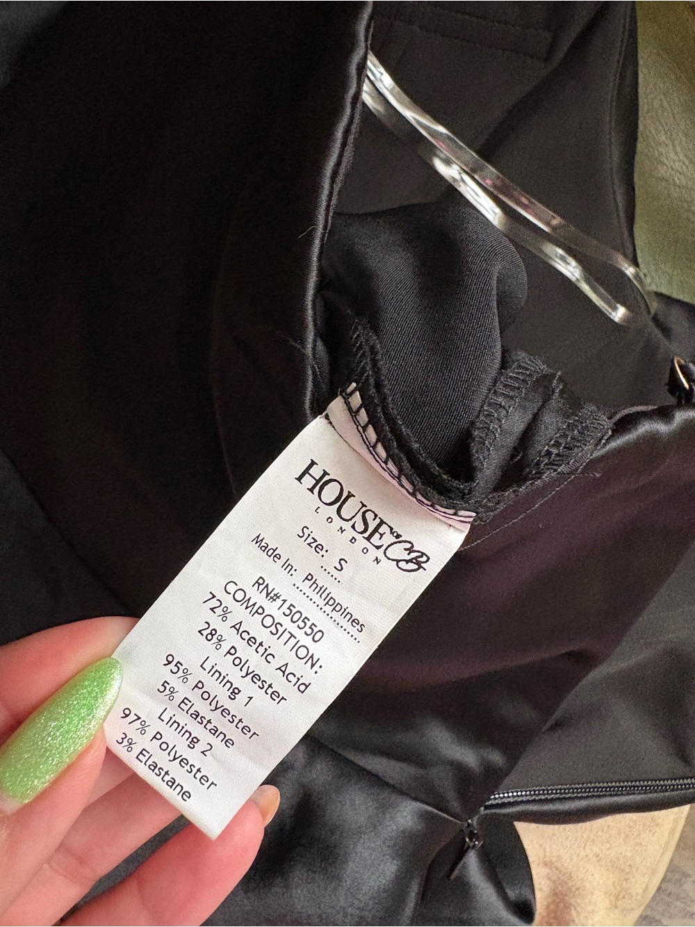 House of CB Reva black satin balcony corset dress size S - Picture 11 of 12